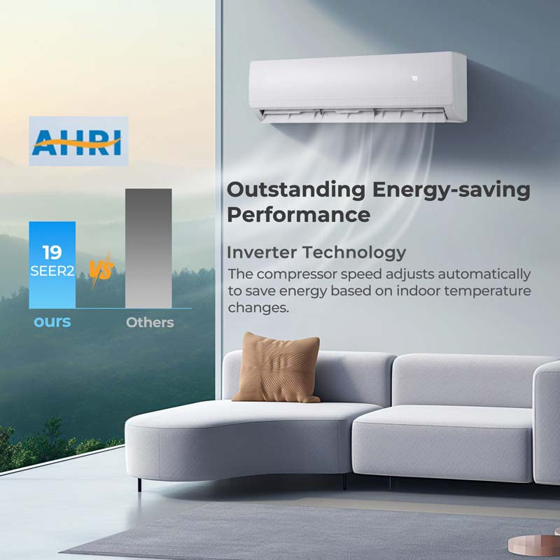 Eletriclife 36000 BTU 3 Zone 19 SEER2 Mini Split AC with Heat Pump