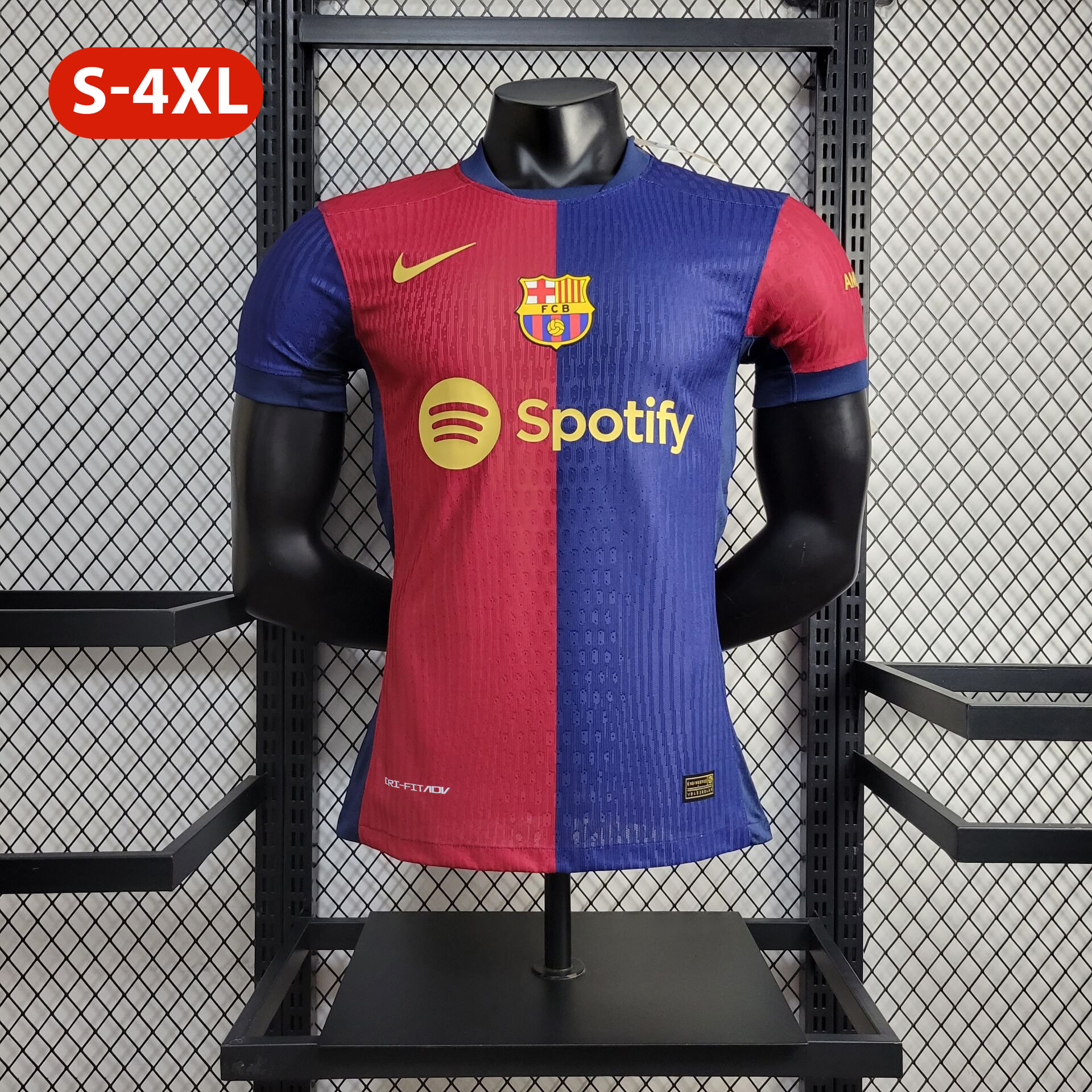 ManixJersey.com | Barcelona 24-25 Home Stadium Jersey - Player Version -Customize Name, Number and Patch | Worldwide Shipping