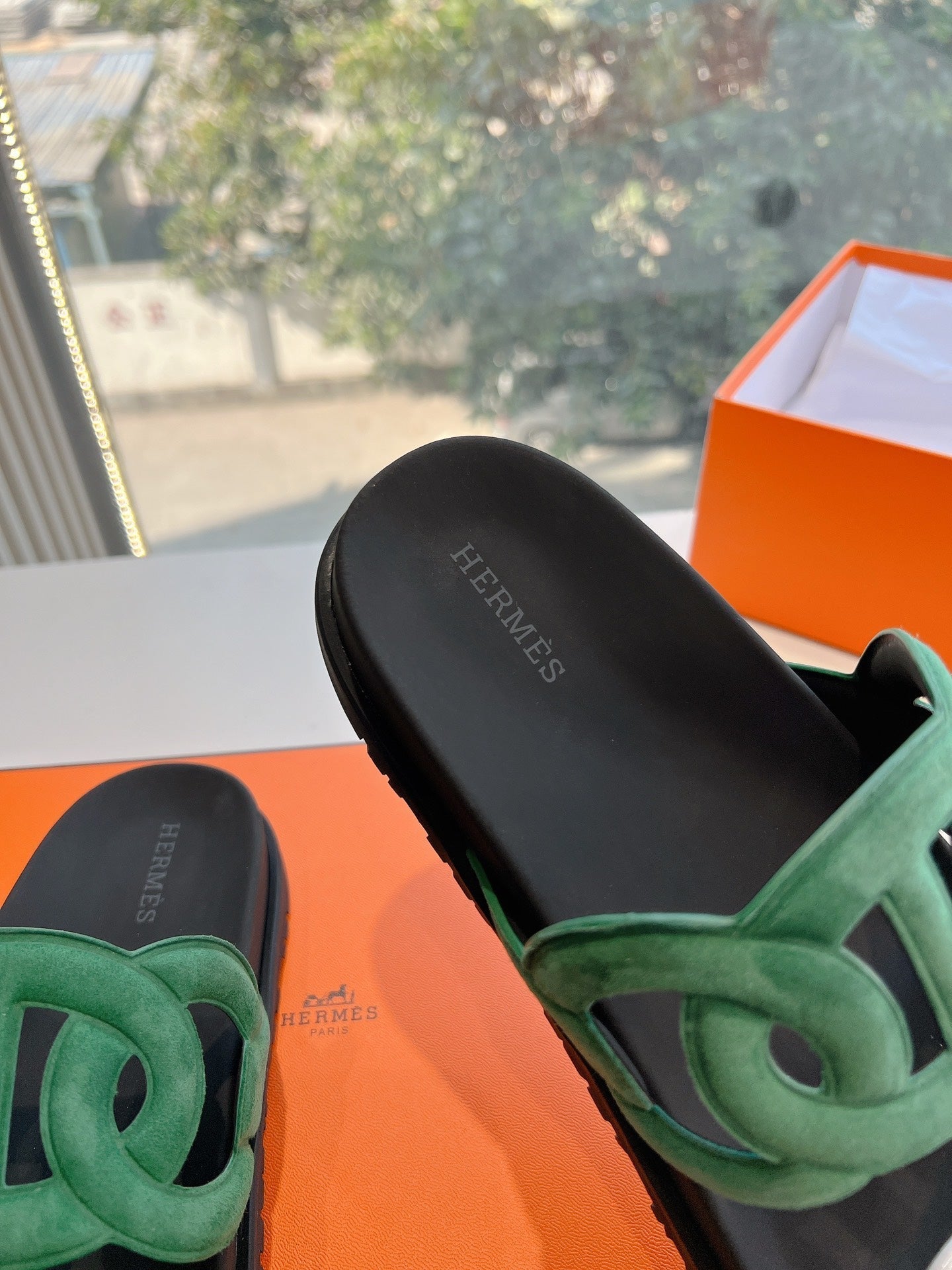 EXTRA SANDAL IN MEDIUM GREEN MIX SILVER CALFSKIN、mysite、Cacoeks