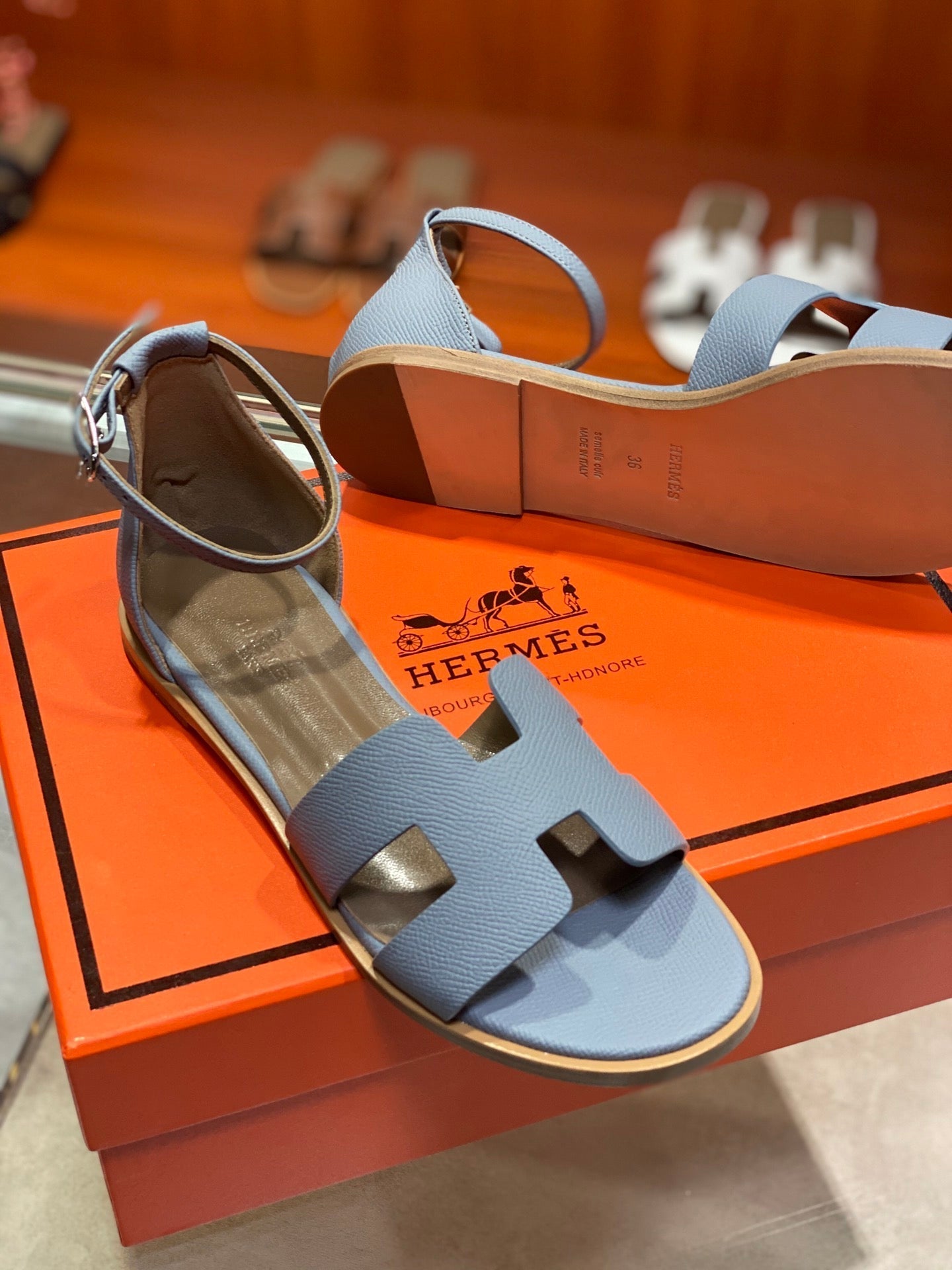 SANTORINI SANDAL SAPPHIRE CALFSKIN、mysite、Cacoeks