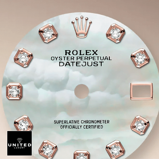 Rolex Datejust 279381RBR Everose Gold Sundust With Diamond Dial Replica 5 Rolex Datejust 279381RBR Mother Of Pearl with Diamond Set Dial Replica