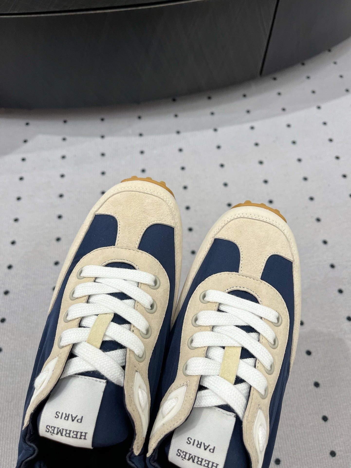 TRAIL SNEAKER IN IVORY TAN MIX SPACE BLUE SUEDE、mysite、Cacoeks