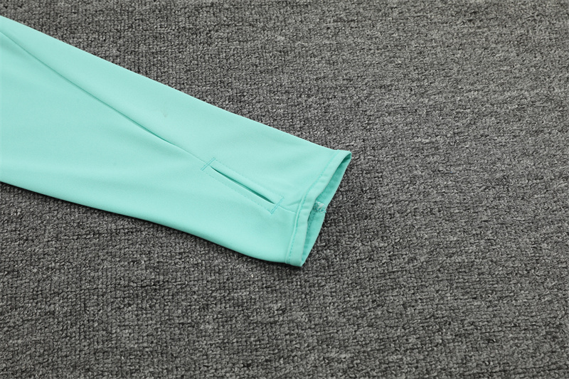 ManixJersey.com | Real Madrid 24-25 Long Sleeve Training Set - Light Green -Customize Name, Number and Patch | Worldwide Shipping