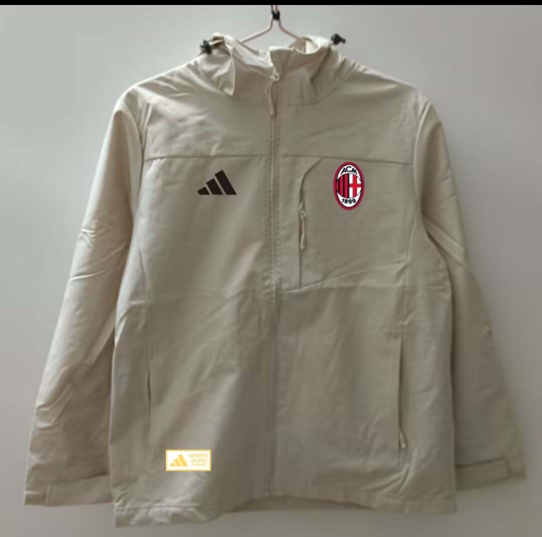 2025/2026 AC Milan Windbreaker white Soccer Jersey 1:1 Thai Quality:football jersey mysite: unitedjerseyfootball 邓江浪:football