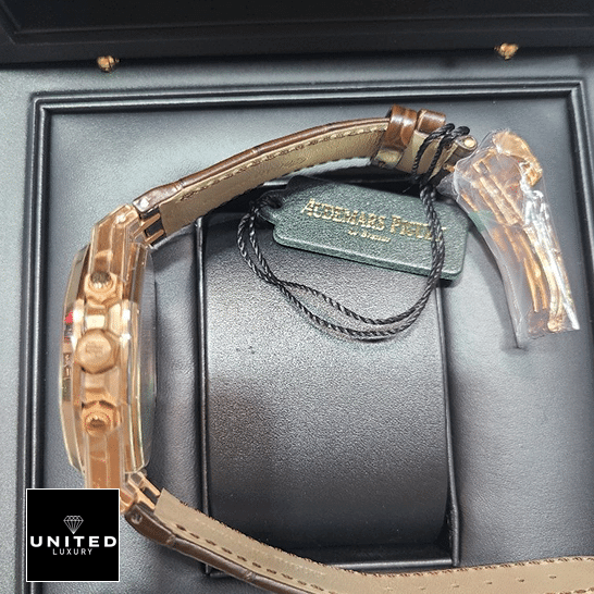 Audemars Piguet Royal Oak Crown / Push Button Replica side view in the box