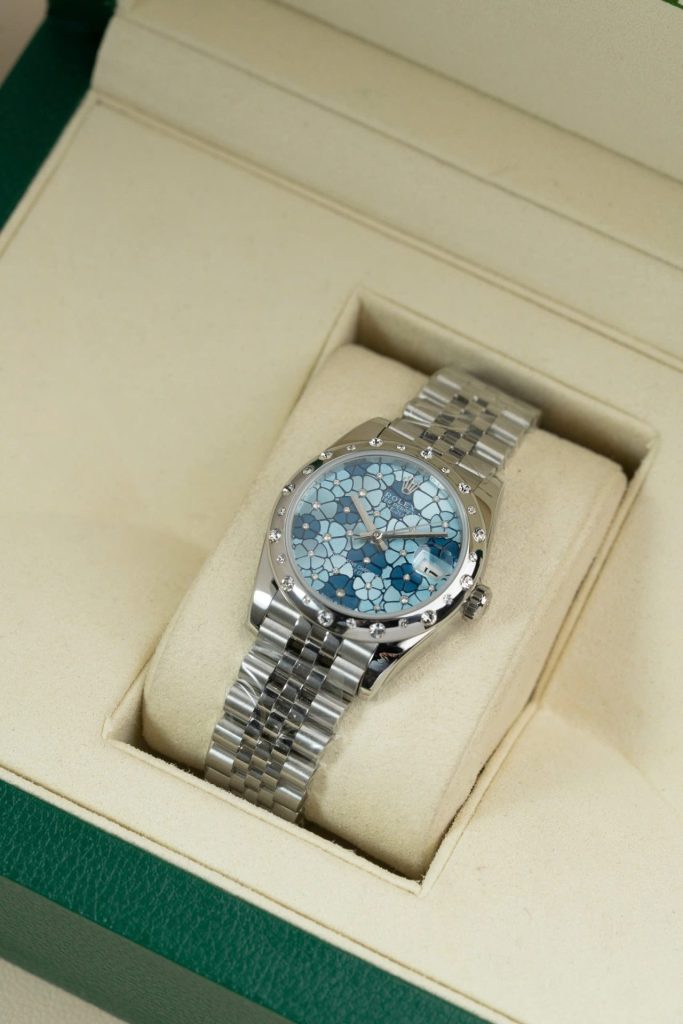Đồng Hồ Rolex DateJust Lady 278344 Replica 11 Mặt Hoa Viền Đính Đá 31mm (2)