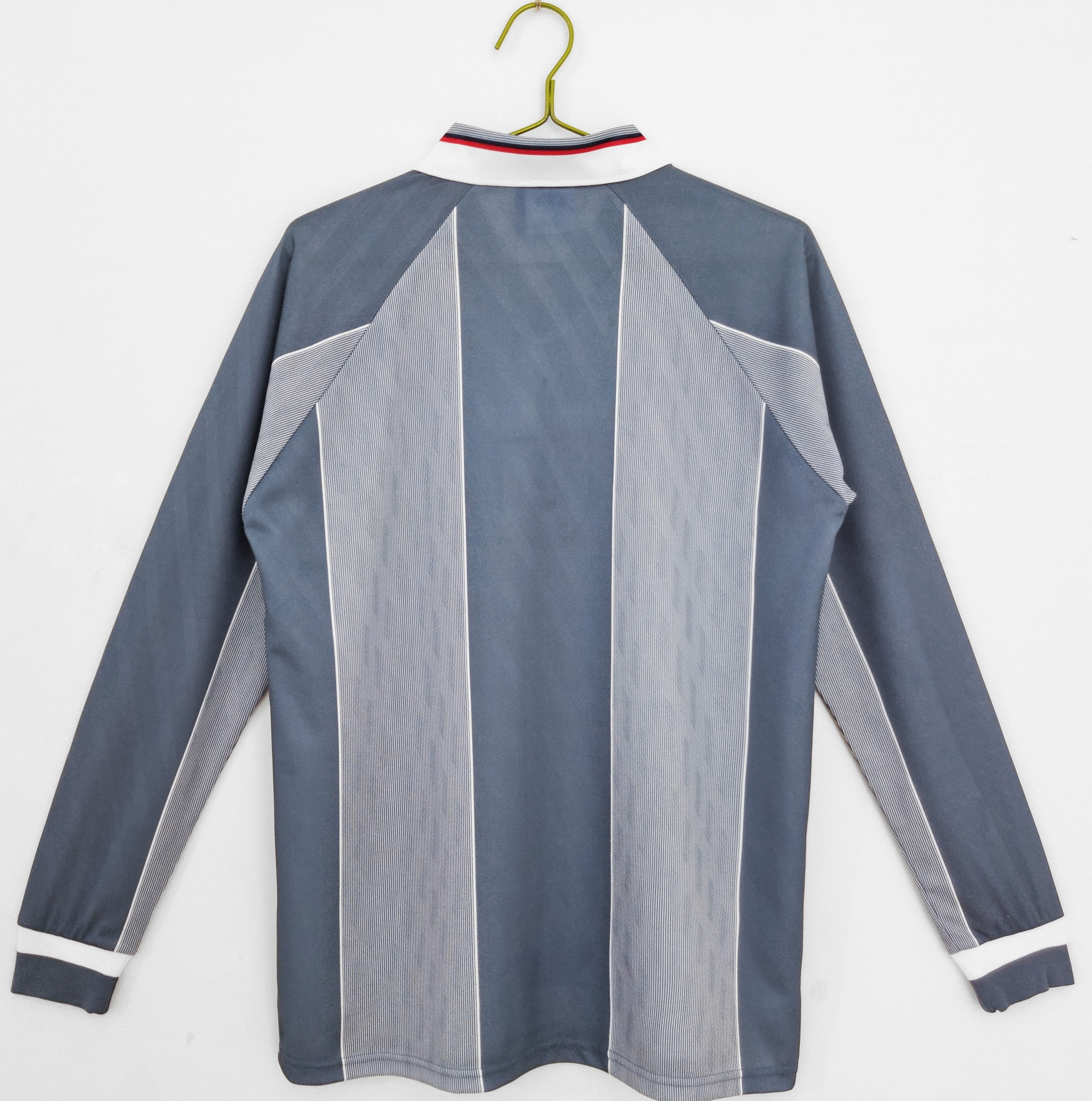 ManixJersey.com | Retro England 1996 Away Stadium Long Sleeve Jersey -Customize Name, Number and Patch | Worldwide Shipping