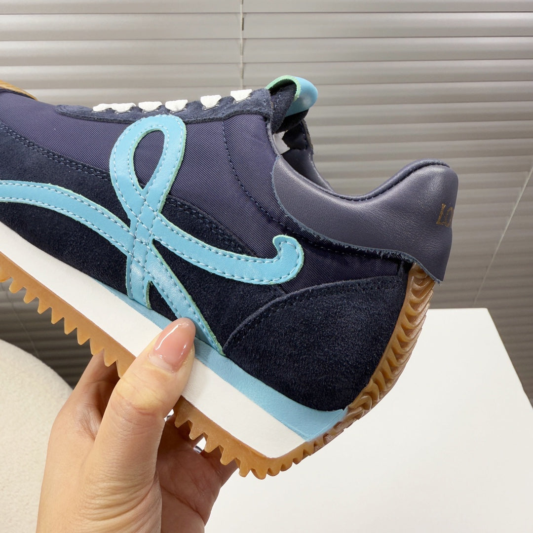 BALLET RUNNER 2.0 IN AEGEAN BLUE SUEDE AND LYCRA FABRIC、mysite、Cacoeks