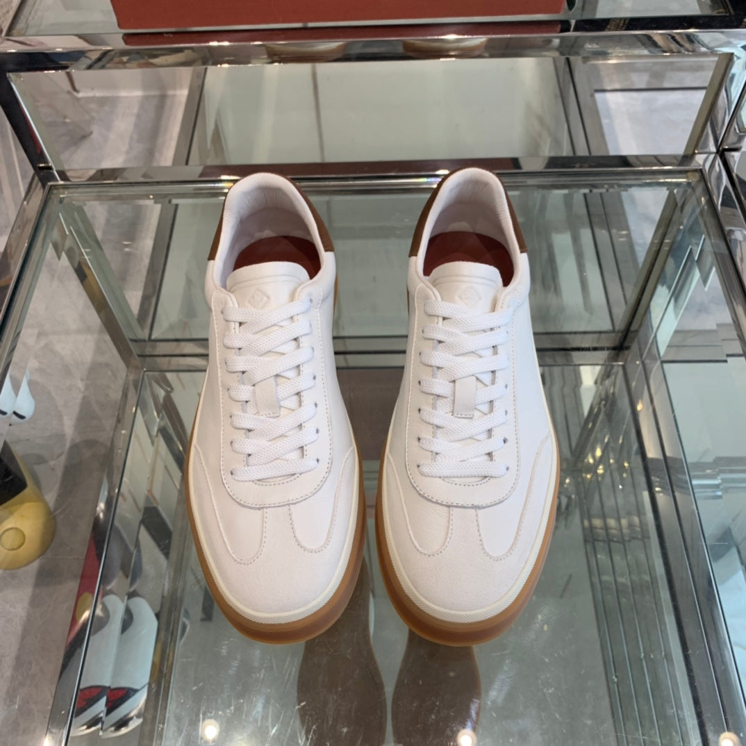 LP TENNIS WALK SNEAKERS WHITE CALFSKIN、mysite、Cacoeks