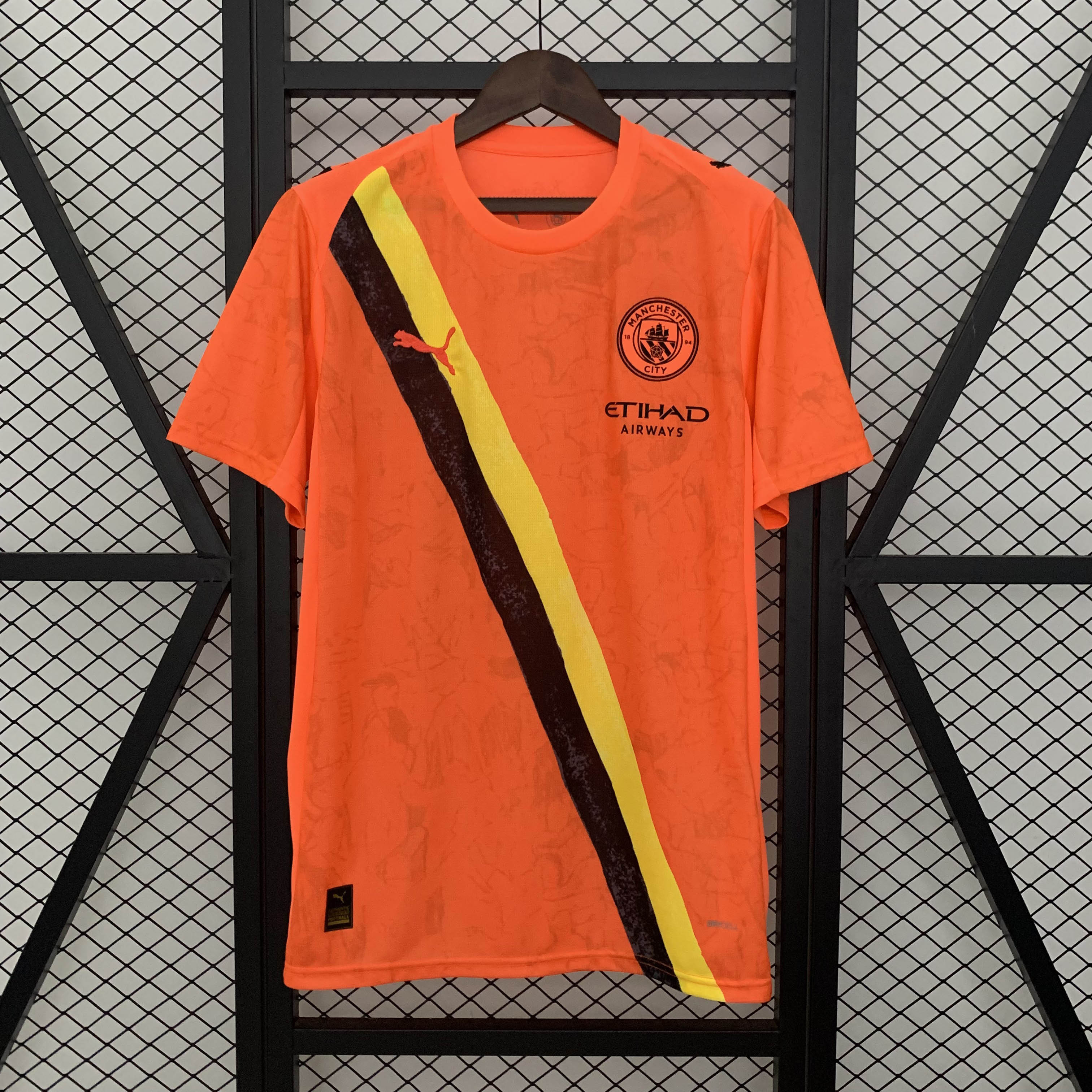 2025/2026 Manchester City KidSuper Joint Edition Orange Football Shirt 1:1 Thai Quality:football jersey mysite: unitedjerseyfootball 邓江浪:football
