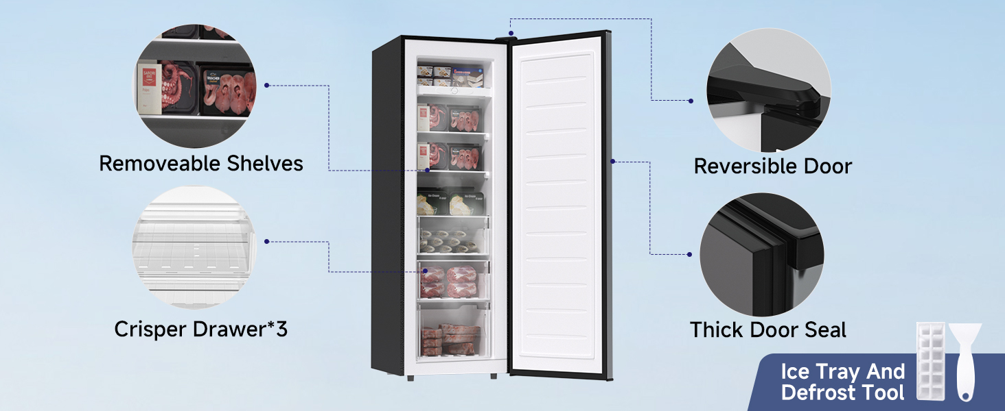 7.0 upright freezer