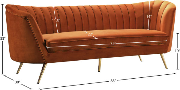 Tiberius 88'' Upholstered Sofa