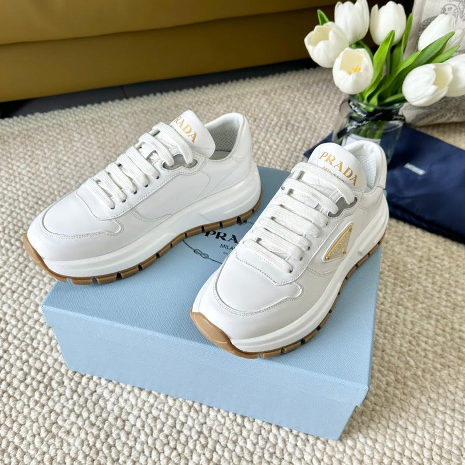 PRA THICK SOLE SNEAKER WHITE CALFSKIN、mysite、Cacoeks