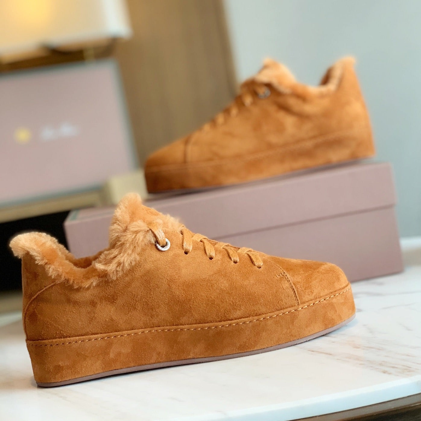 LP WINTER NUAGES SNEAKERS CARAMEL LAMBSKIN、mysite、Cacoeks