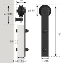 barn door hardware low profile