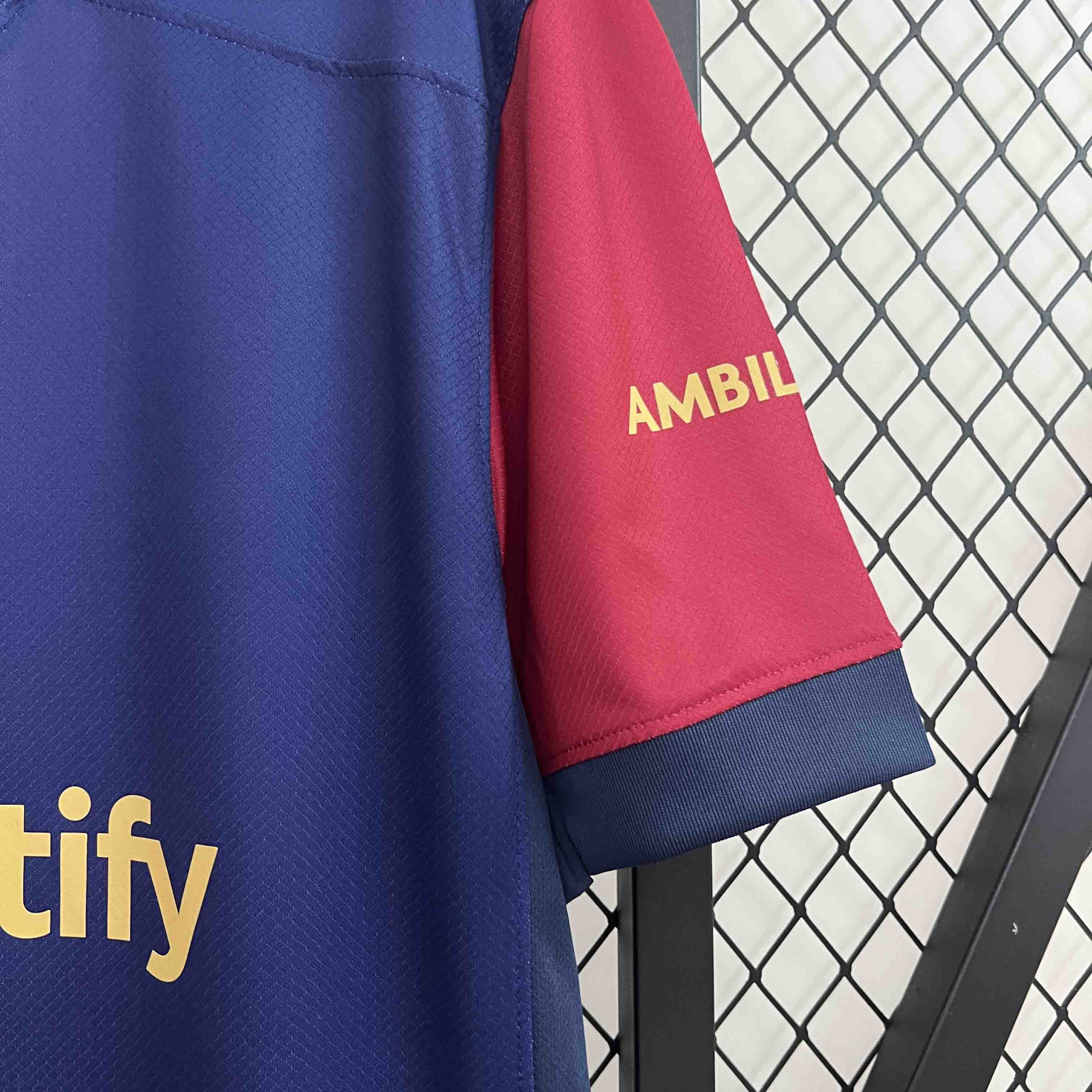 ManixJersey.com | Barcelona 24-25 Home Stadium Jersey - Fans Version -Customize Name, Number and Patch | Worldwide Shipping