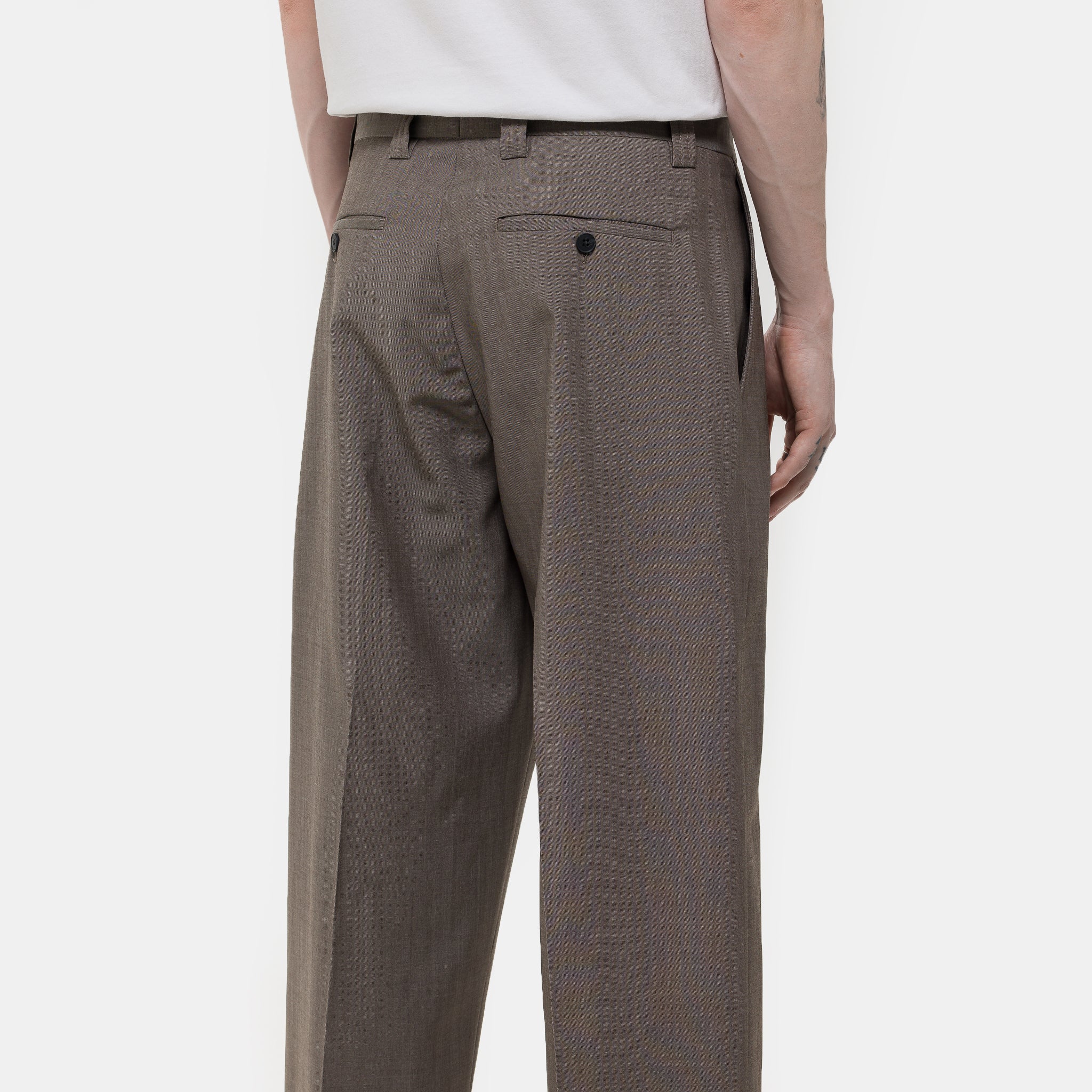 Study Trouser in Taupe Wool
