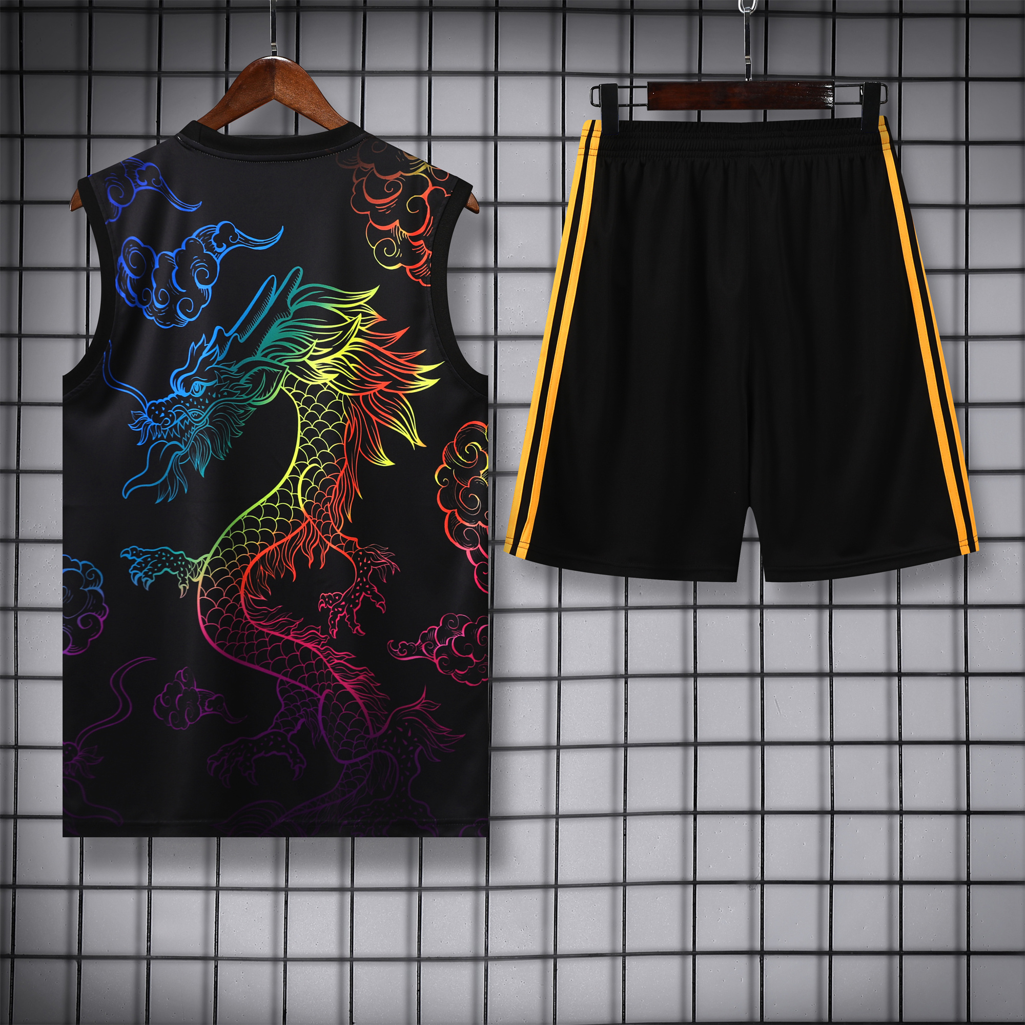 JerseysGala.com | Real Madrid 24-25 Vest Training Set - Black Dragon -Customize Name, Number and Patch | Worldwide Shipping
