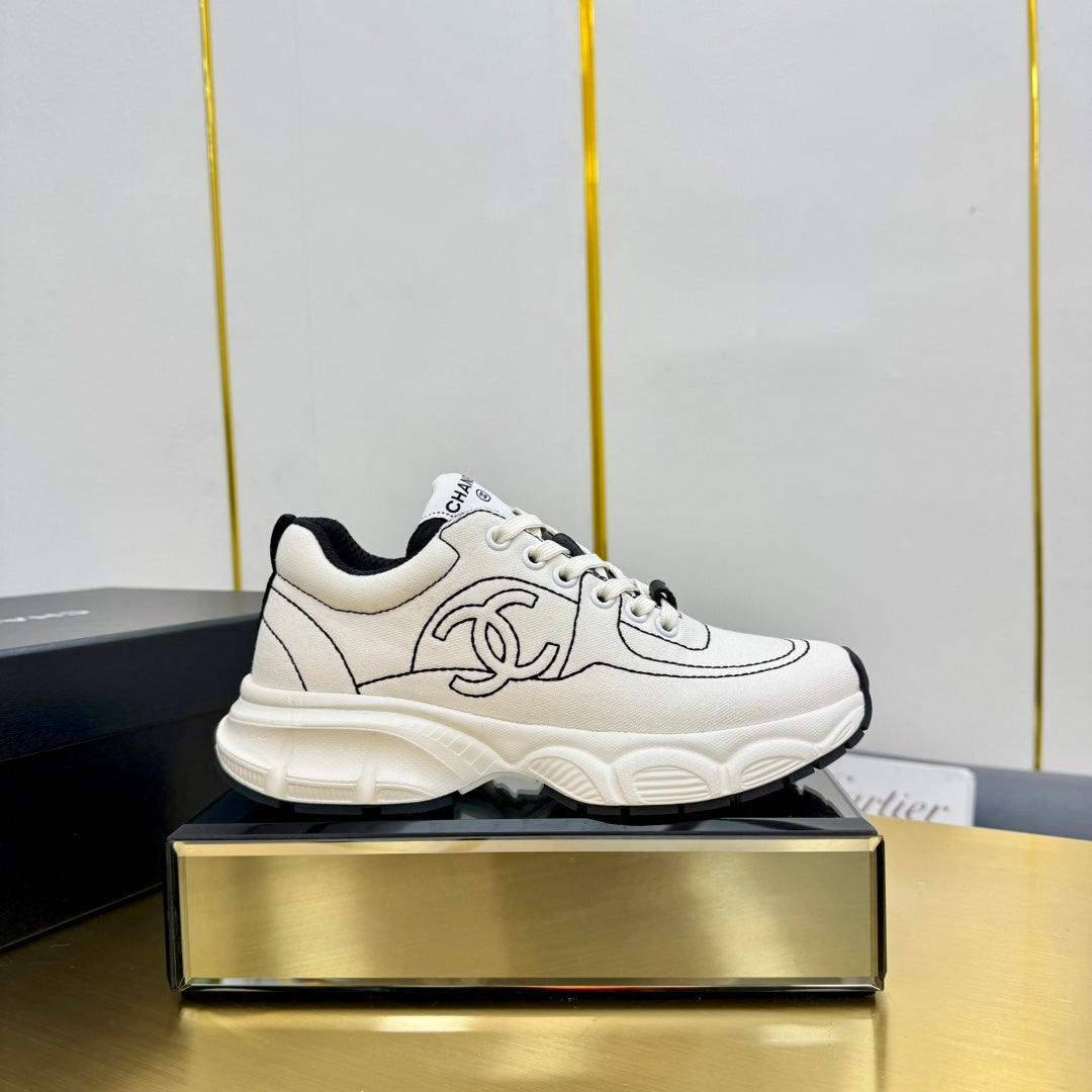 SNEAKER IN WHITE MIX BLACK BREATHABLE FABRIC、mysite、Cacoeks