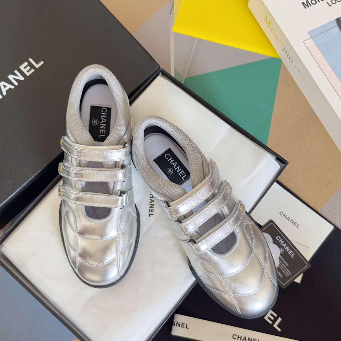 CC MARY JANE SNEAKER IN SILVER LAMBSKIN、mysite、Cacoeks