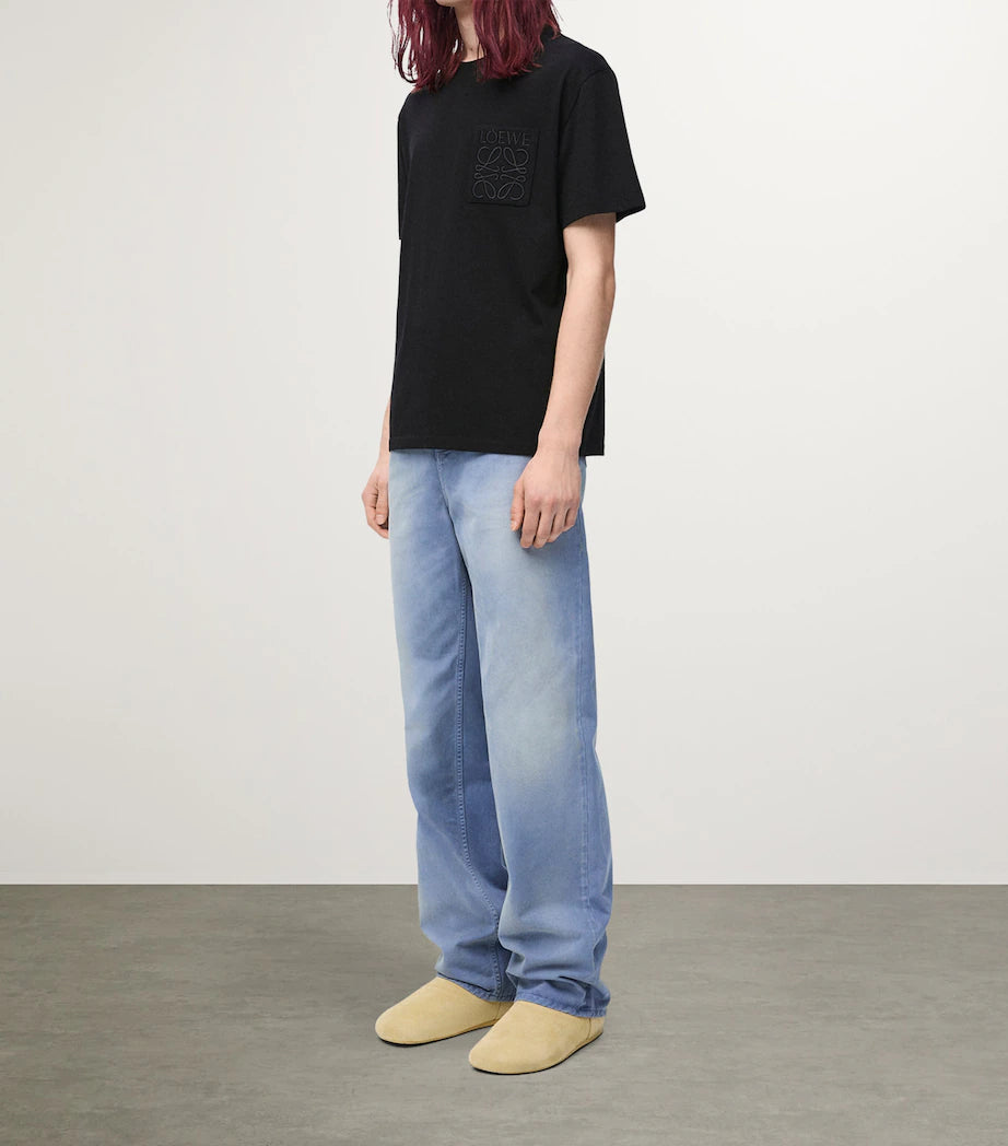 Loewe Anagram Black T-Shirt with Pocket、mysite、Cacoeks