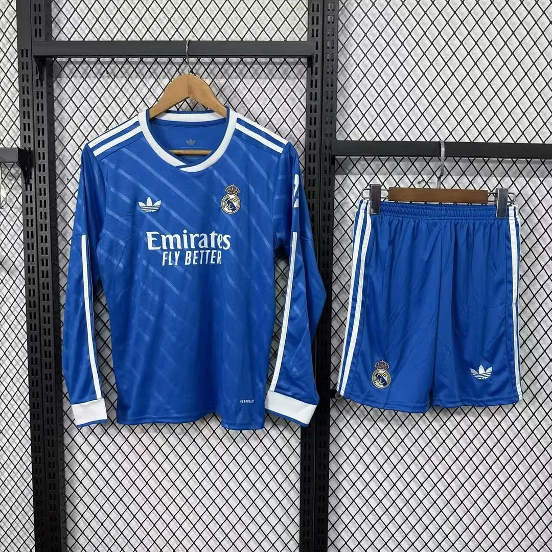 2025/2026 Long Sleeves Real Madrid Third Away Football Jersey 1:1 Thai quality Kids Size:football jersey mysite: unitedjerseyfootball 邓江浪:football