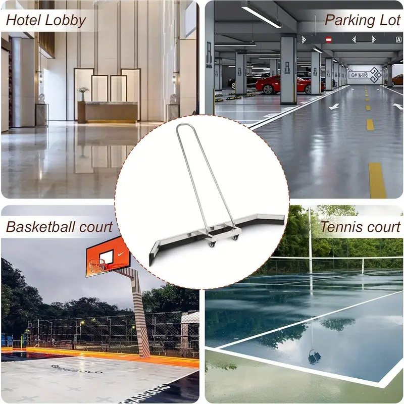 court squeegee professional floor squeegee broom stainless steel silvery details 4