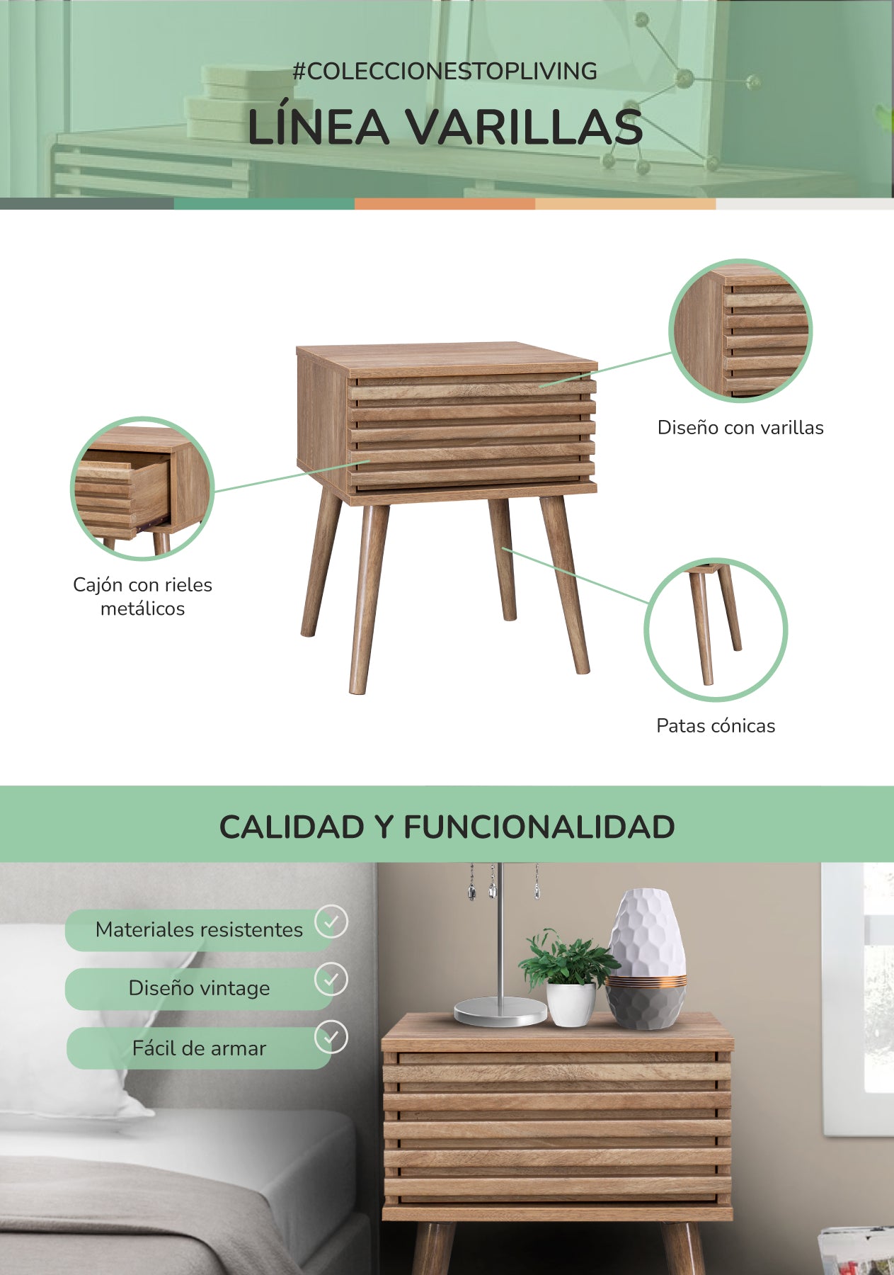 Buró Retro con Cajón