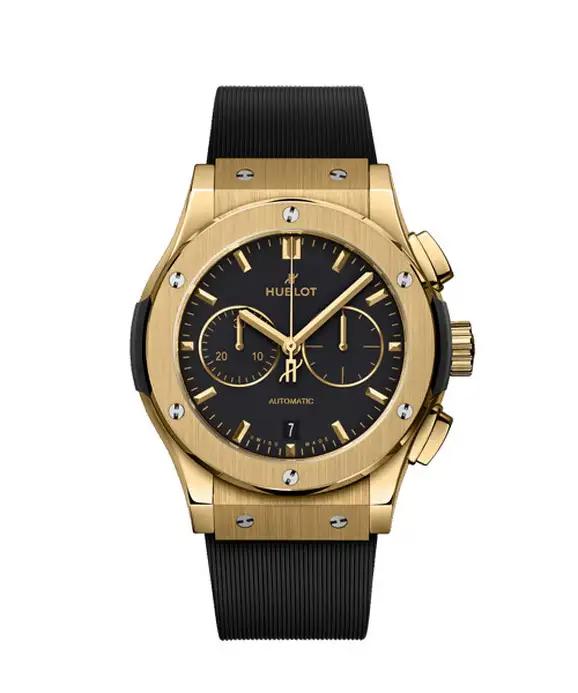 Hublot Classic Fusion Ref. 541.VX.1130.RX Super Clone Watch – Titanium Black Dial Rubber Strap Fake Replica