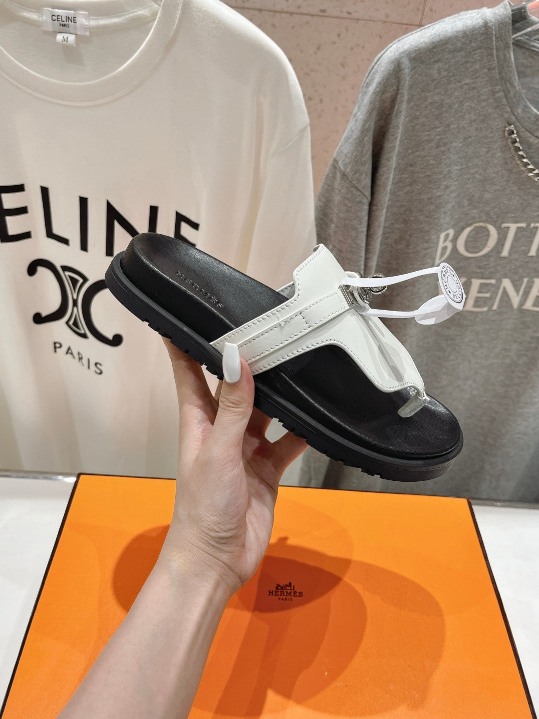 EMPIRE SANDAL BLACK MIX WHITE CALFSKIN、mysite、Cacoeks