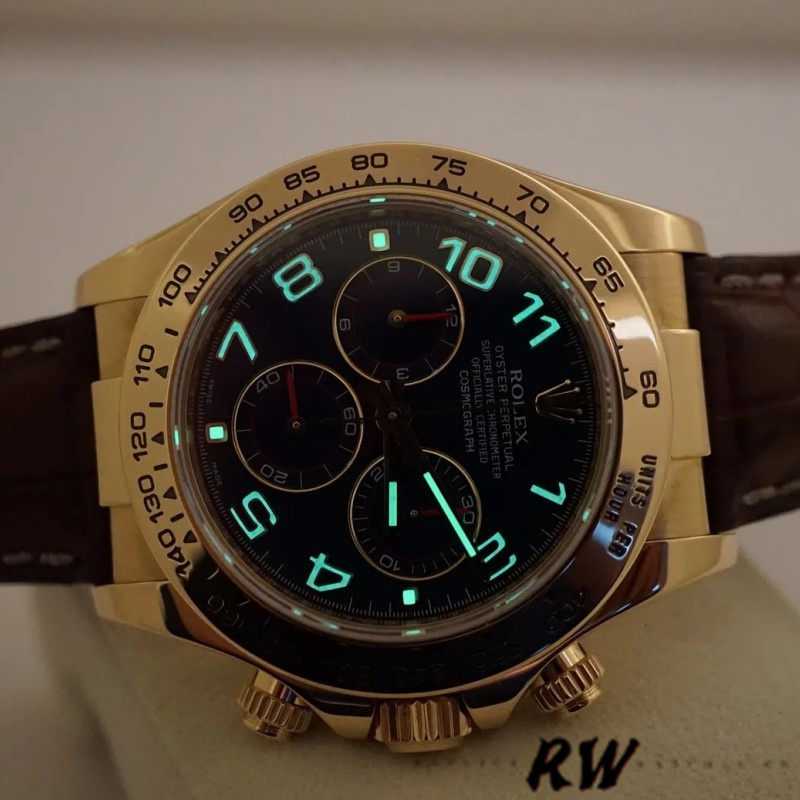 Rolex Cosmograph Daytona 116518 Yellow Gold Blue Dial 40mm Mens Replica Watch-fasswatch