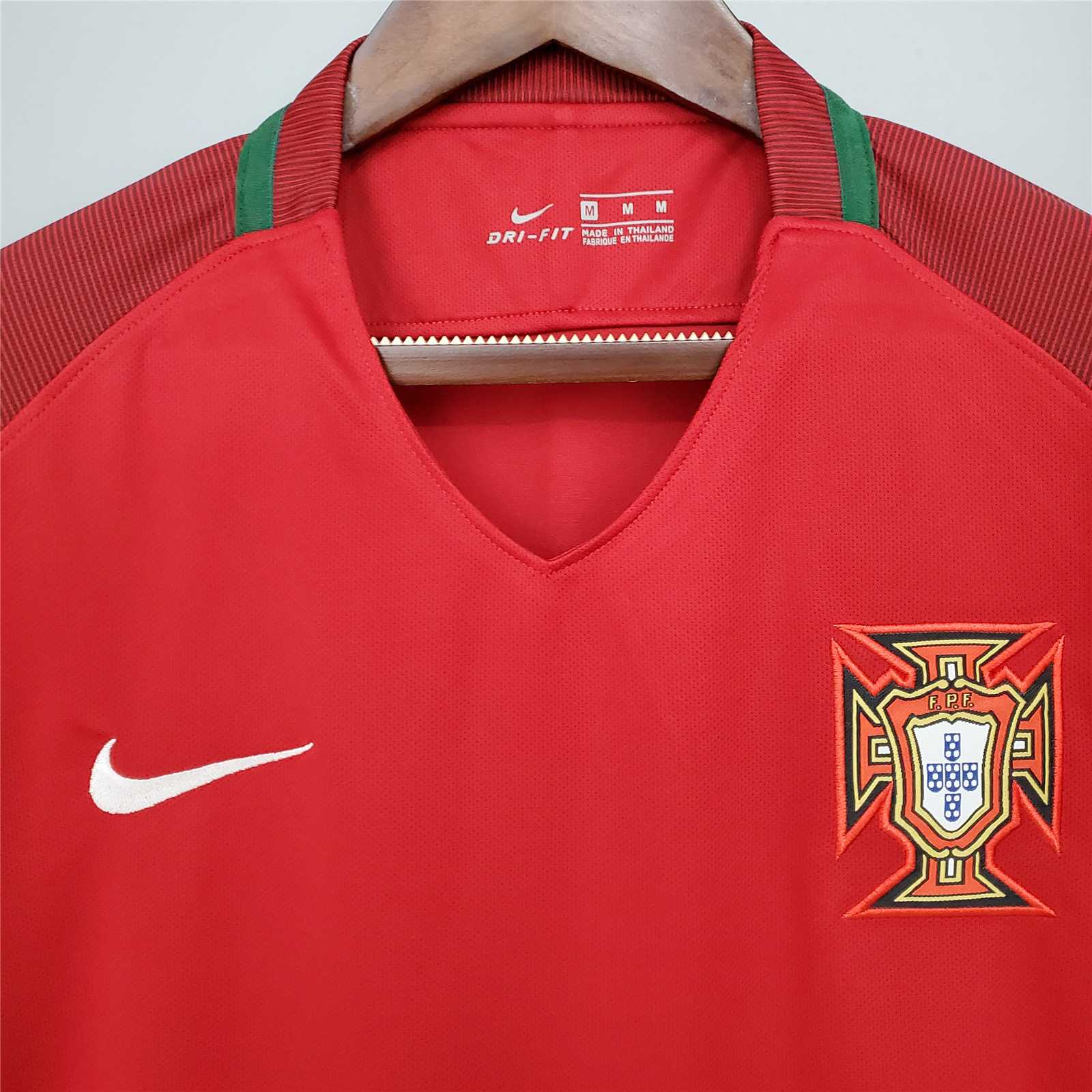 ManixJersey.com | Retro Portugal 2016 Home Stadium Jersey -Customize Name, Number and Patch | Worldwide Shipping
