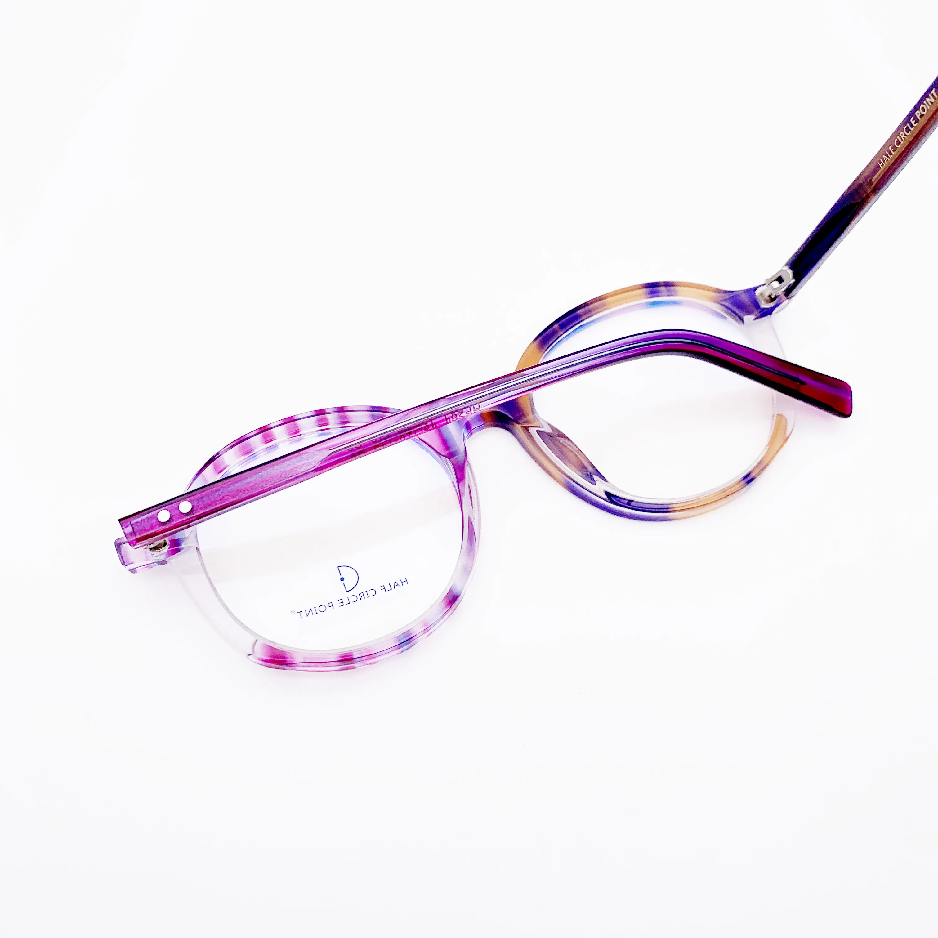 Belight Optical  2021 New Arrvial Fancy Vintage Retro Acetate Unique Colorful Design Spectacle Frame Precription Lens HP264