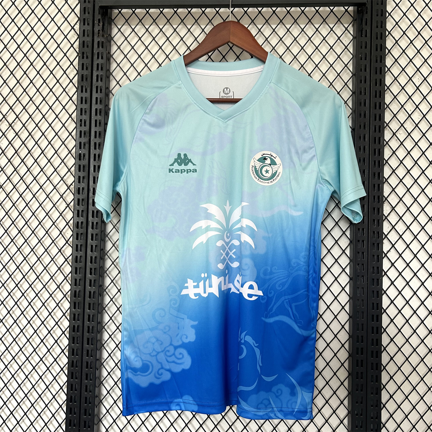 UltraTrikot-Tunisia 25-26 Blue Gradient Auspicious Cloud Pattern Special Jersey - Fans Version