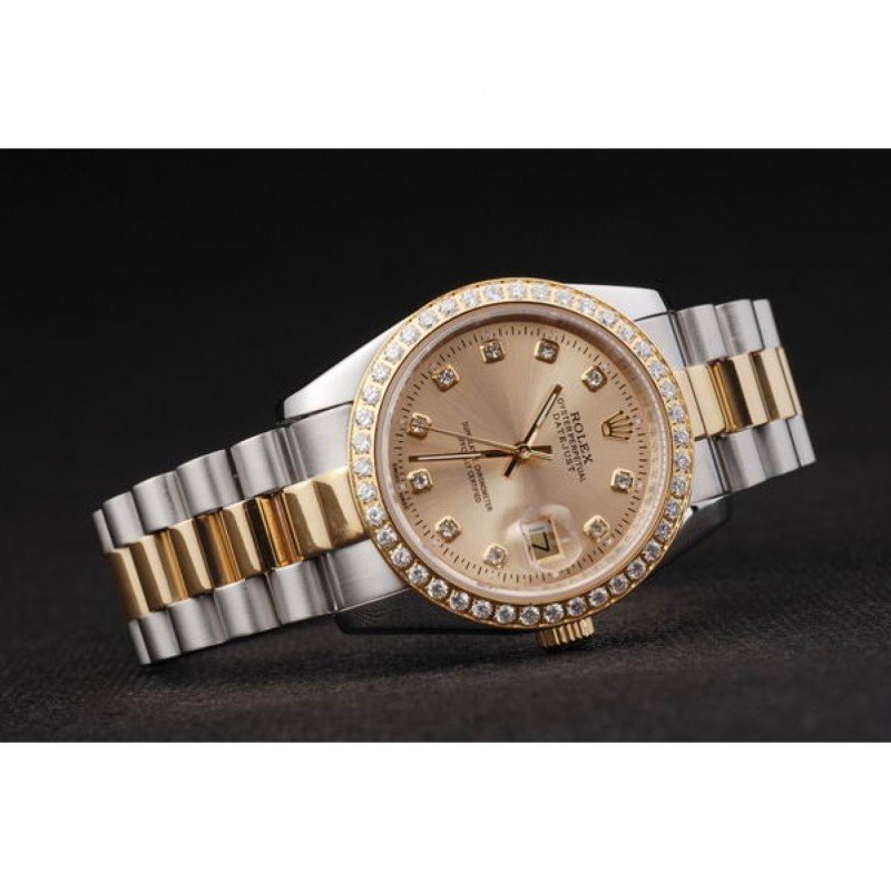 Superclone Rolex Datejust 36mm Gold Dial SRL40-fasswatch
