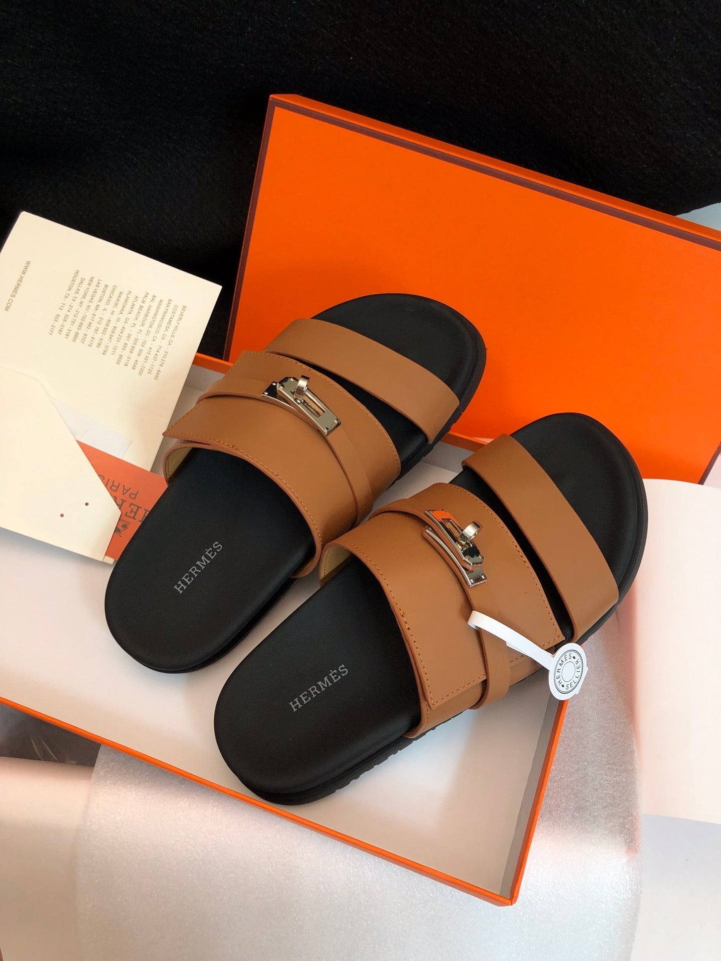 GABRIEL SANDAL MULE IN BRONZE BROWN CALFSKIN、mysite、Cacoeks