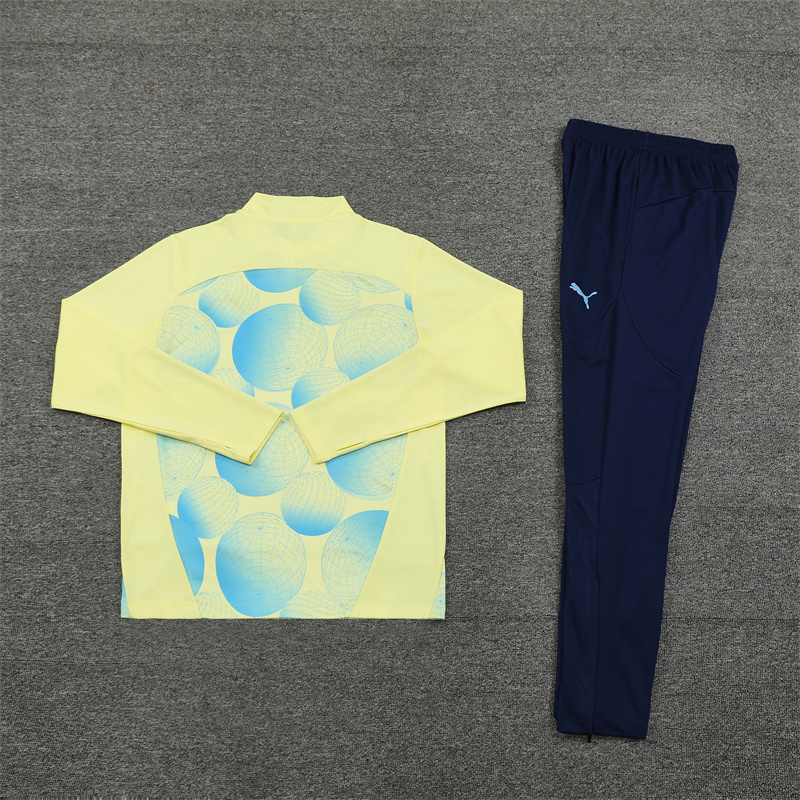 JerseysGala.com | Manchester City 24-25 Long Sleeve Training Set - Yellow Camouflage -Customize Name, Number and Patch | Worldwide Shipping