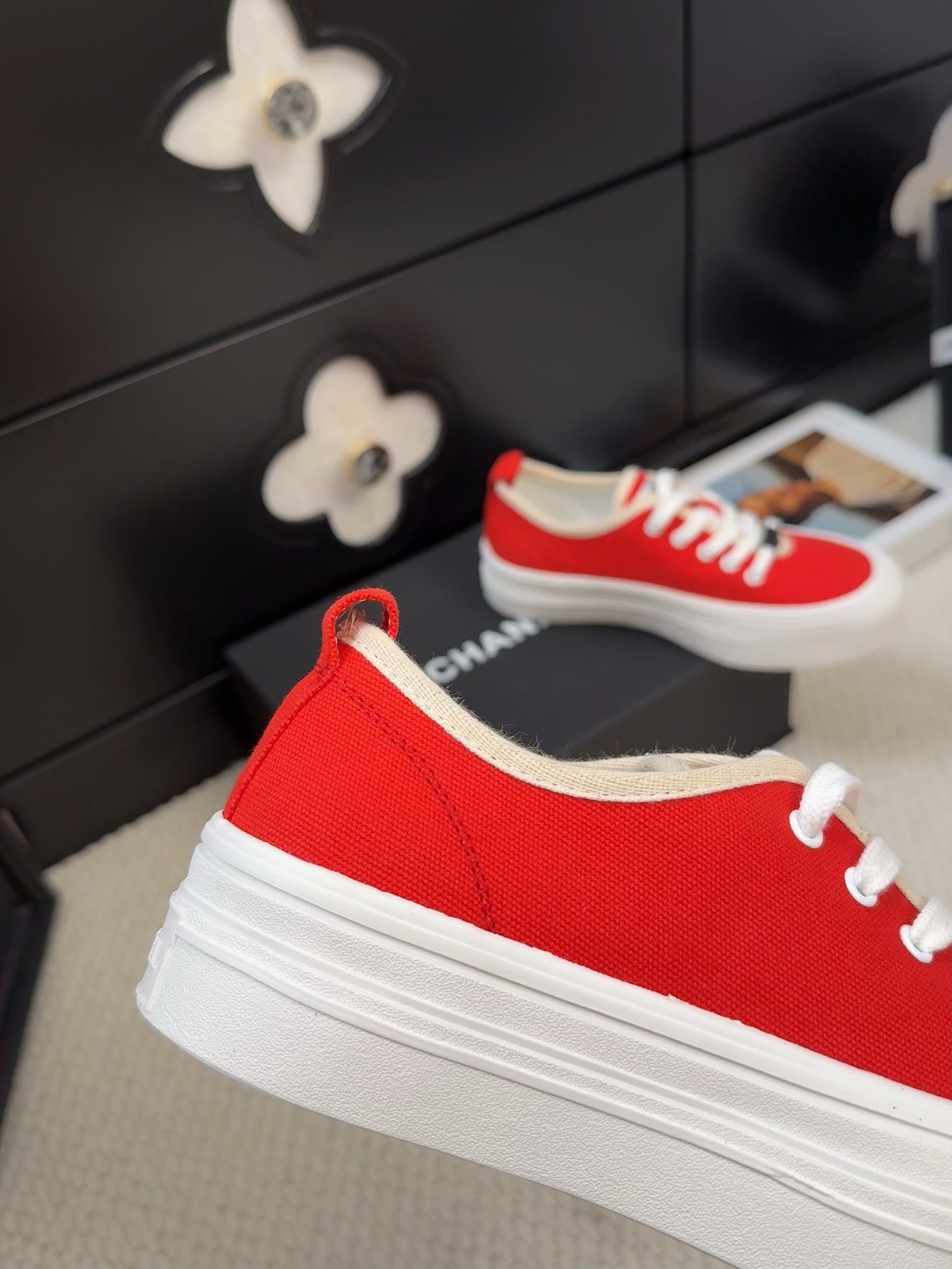 TRAINERS SHOES IN ORANGE RED FABRIC、mysite、Cacoeks