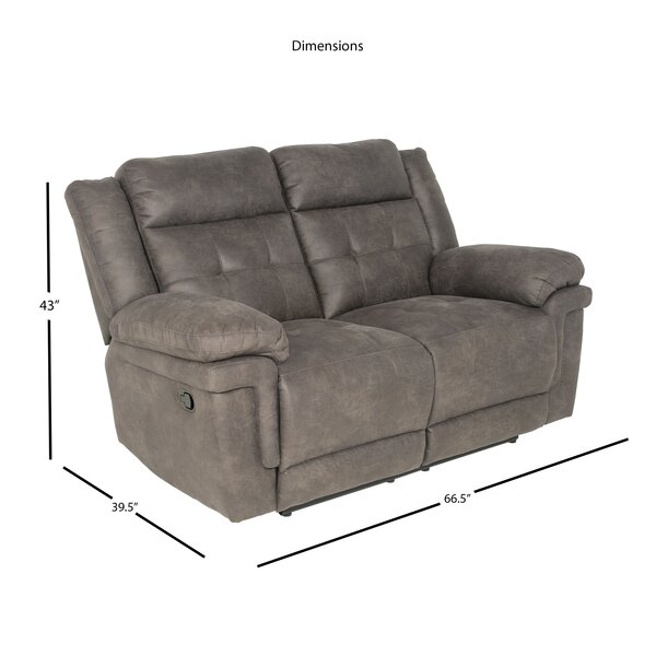 Elida 66'' Pillow Top Arm Reclining Loveseat