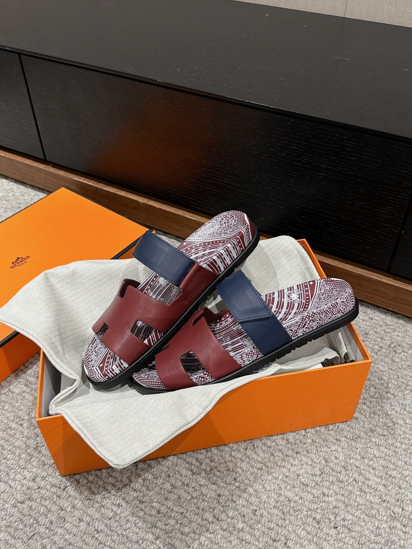 CHYPRE SANDAL BURNT UMBER CALFSKIN UNIQUE、mysite、Cacoeks