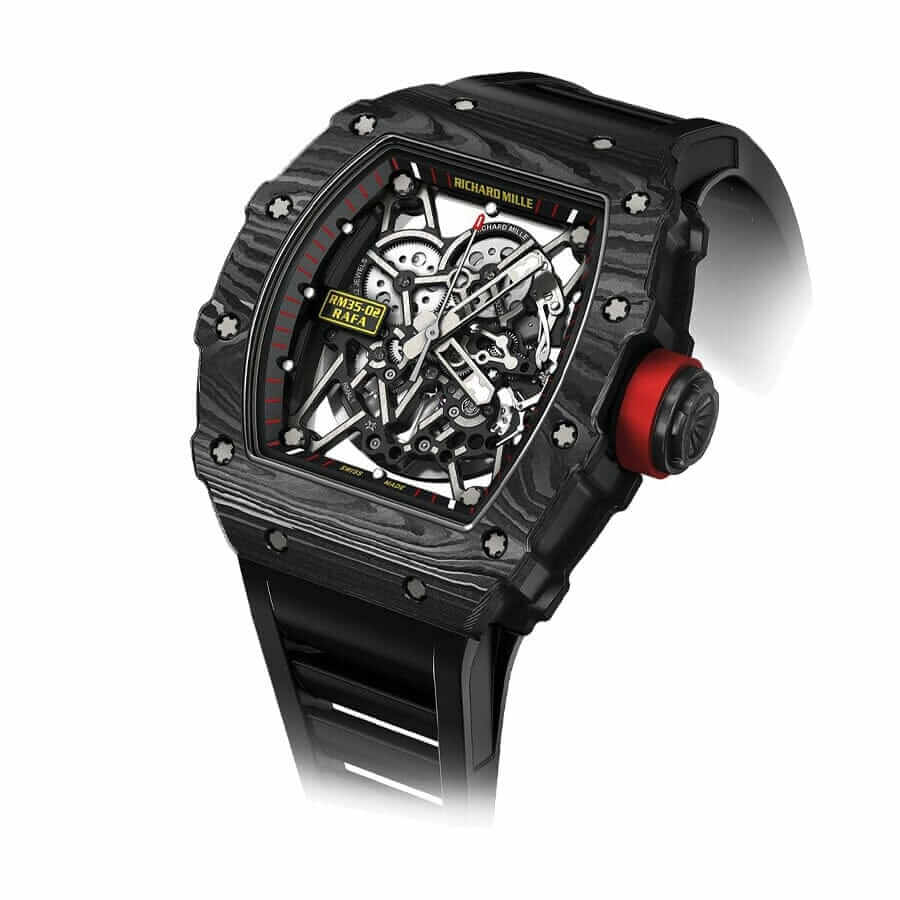 richard mille rm35 02 automatic carbon skeleton dial