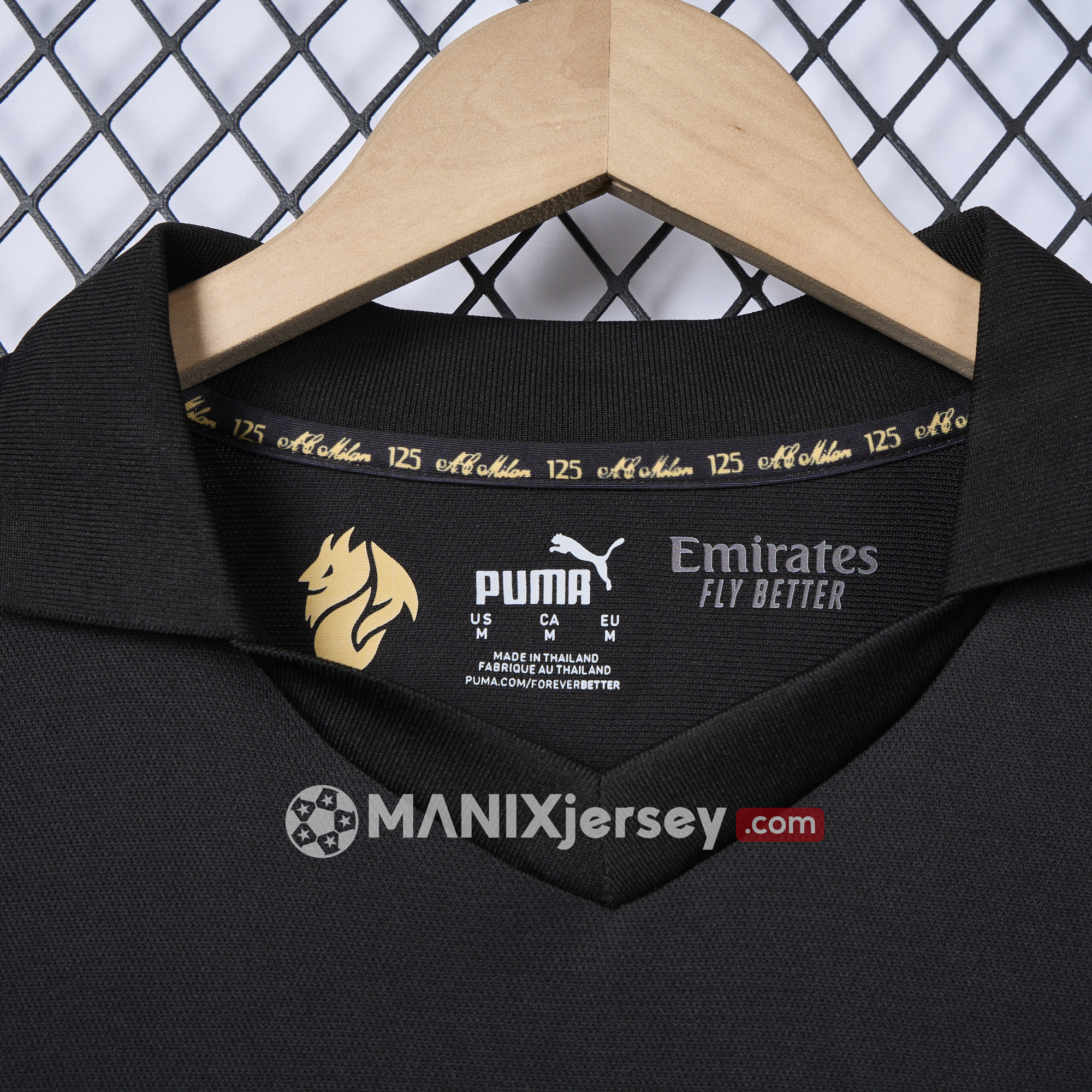 ManixJersey.com | AC Milan 24-25 125th Anniversary Long Sleeves Black GK Jersey - Fans Version -Customize Name, Number and Patch | Worldwide Shipping