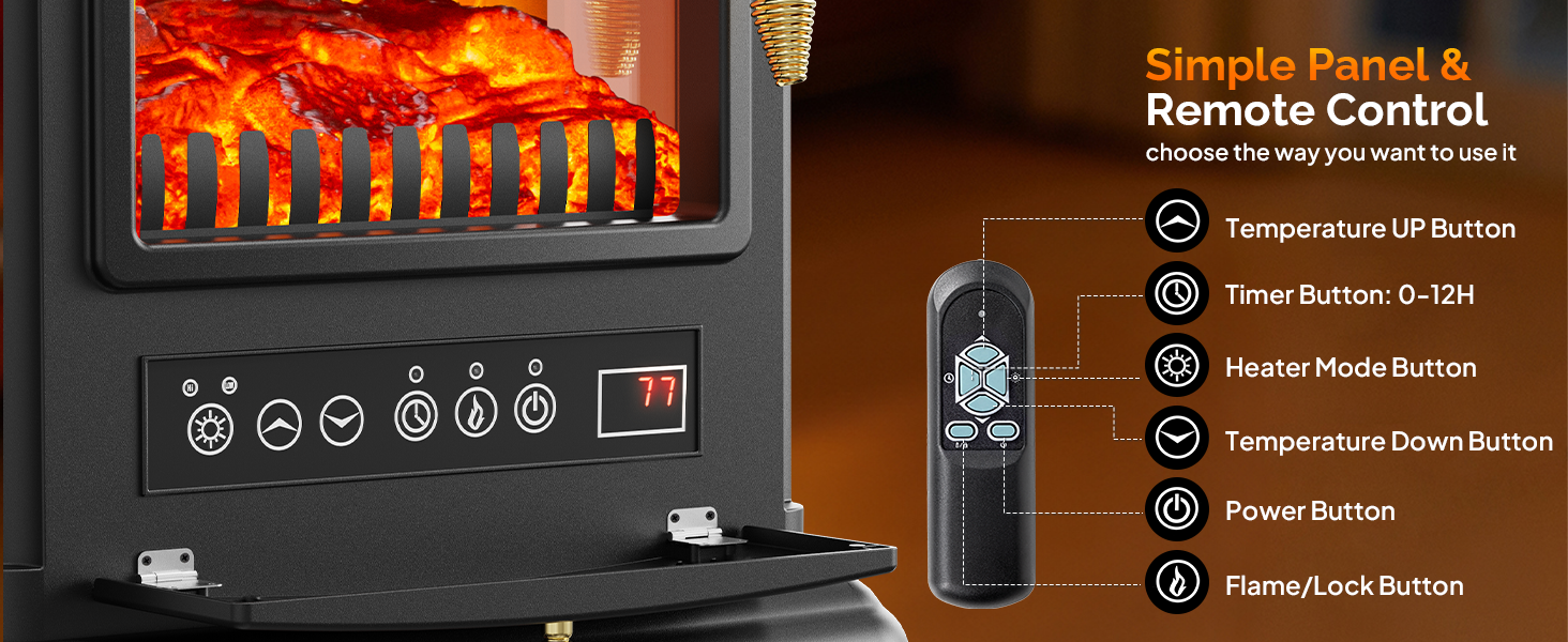 Electric Fireplace Heater Stove