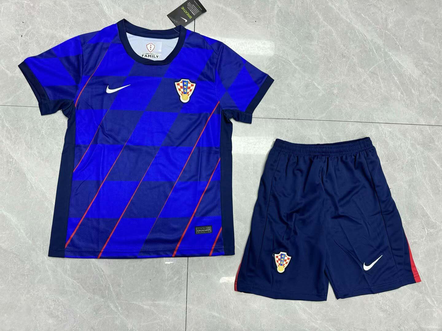 2024 Croatia National Team Away Football Shirt Kids Size Suit-mysite Custom Football Kit- Nextkits