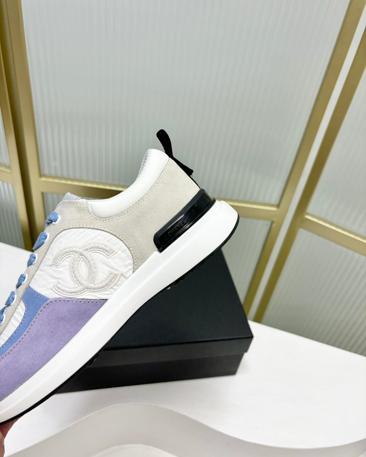 SNEAKER IN AMETHYST PURPLE MIX GREY SUEDE、mysite、Cacoeks
