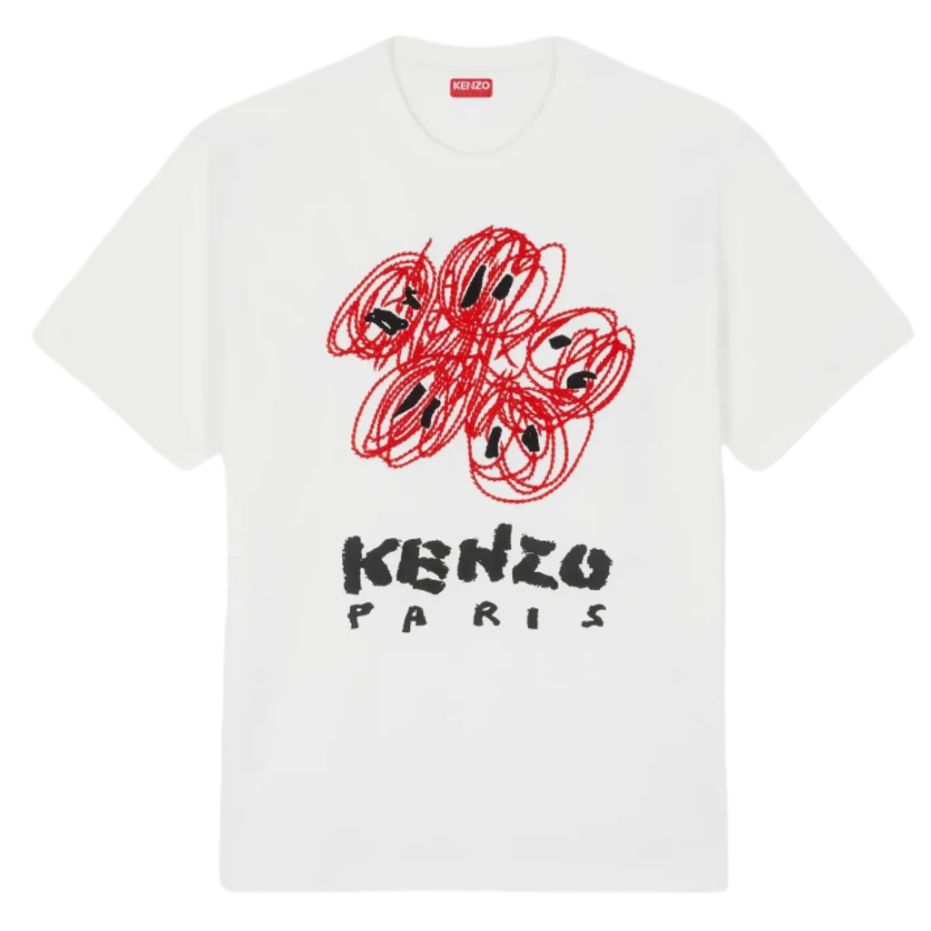Kenzo Drawn Varsity Embroidered T-Shirt White、mysite、Cacoeks