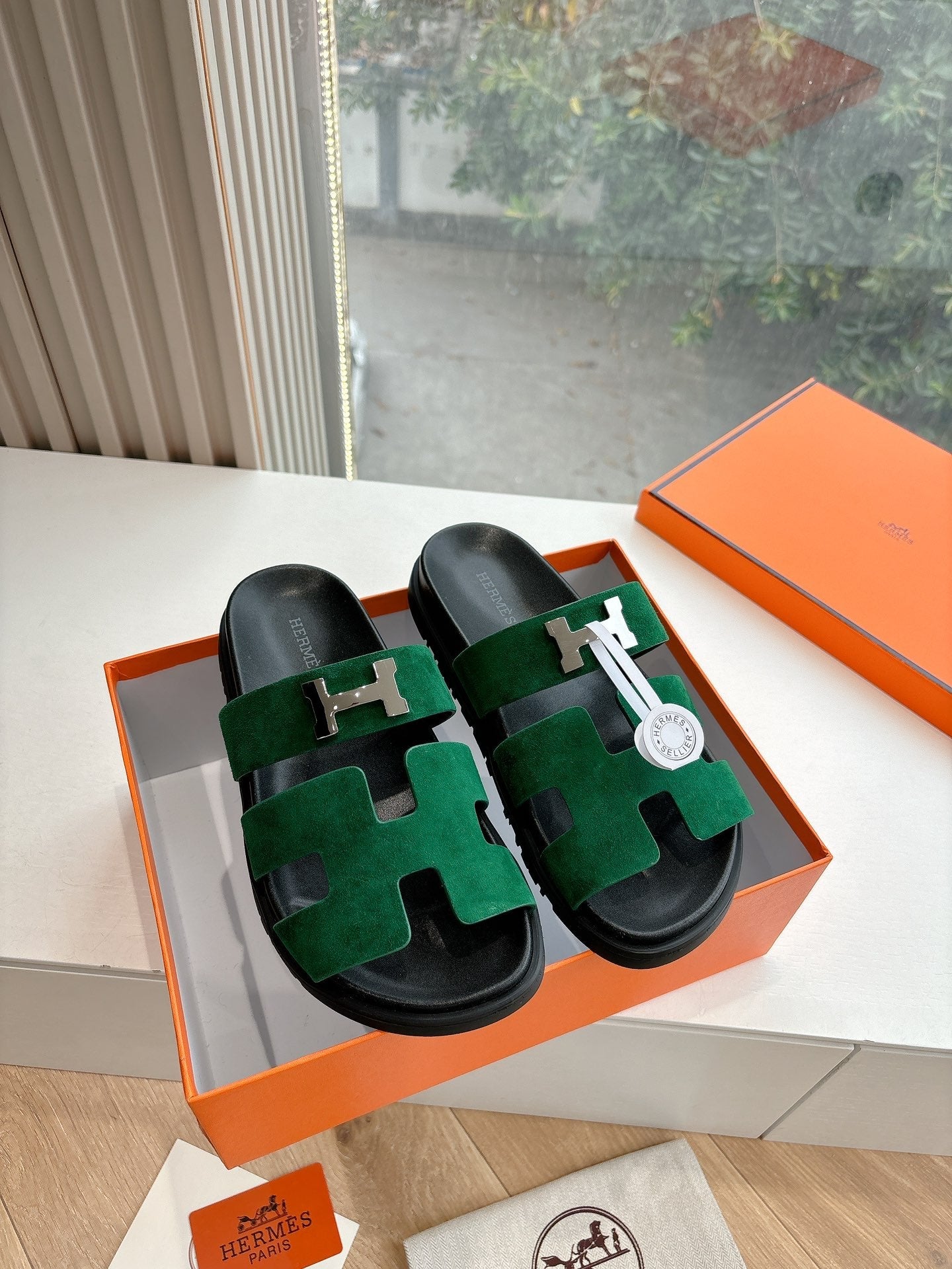 CHYPRE SANDAL IN PINE GREEN SUEDE、mysite、Cacoeks