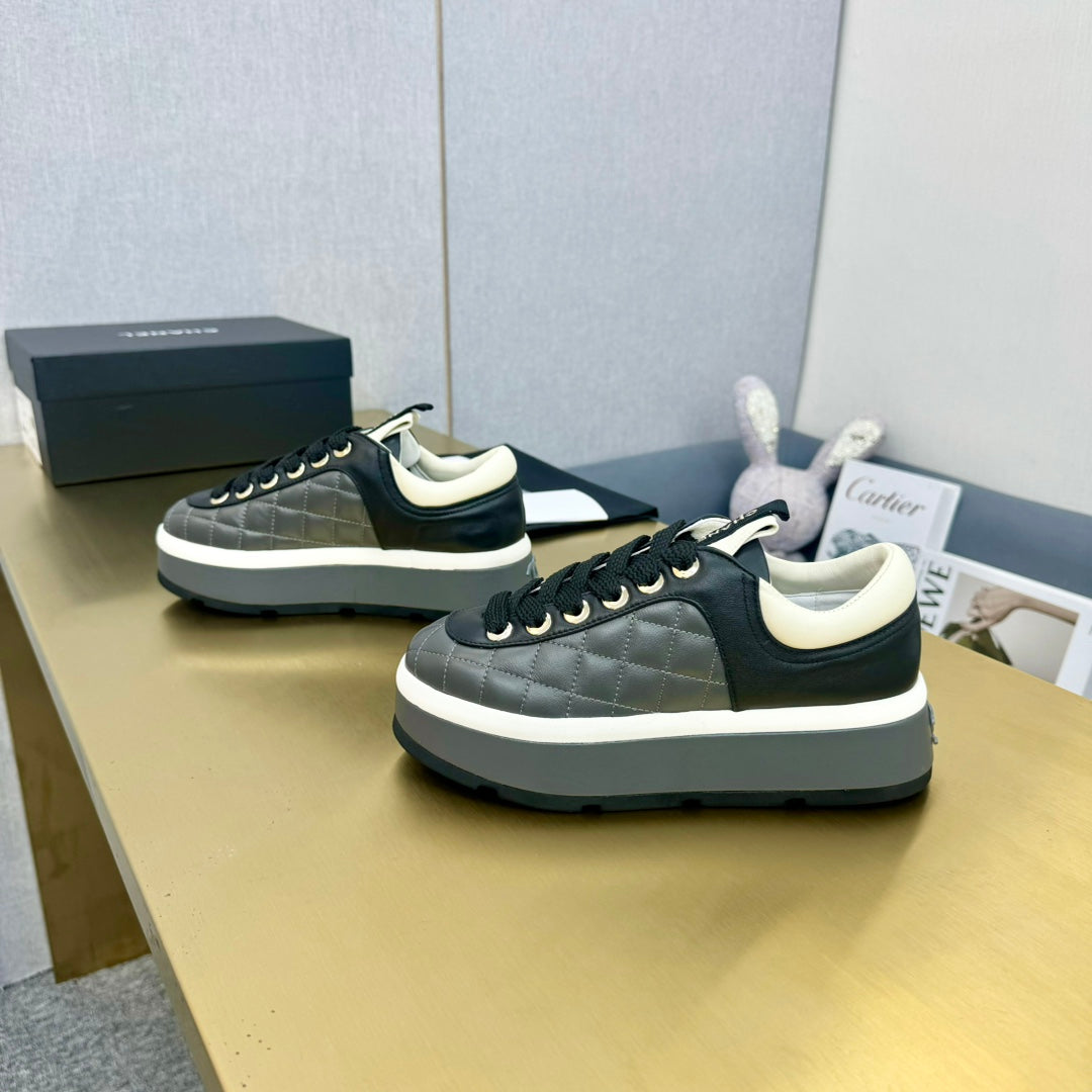 PLATFORM SHOES IN BLACK LAMBSKIN、mysite、Cacoeks