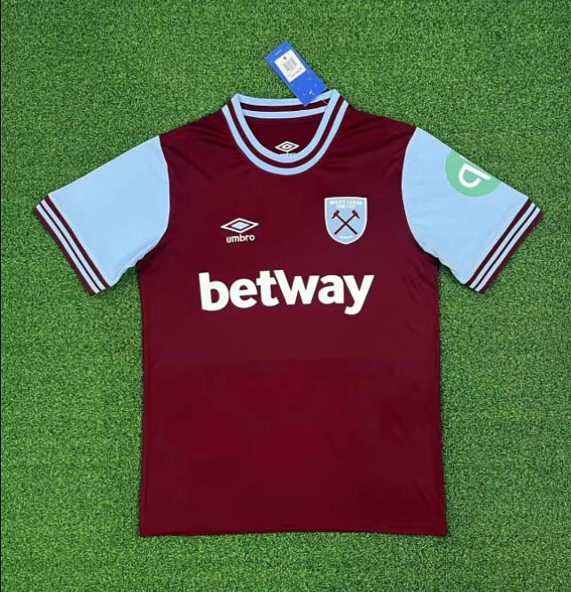 2024/2025 West Ham United Football Shirt Home 1:1 Thai Quality:football jersey mysite: unitedjerseyfootball 邓江浪:football