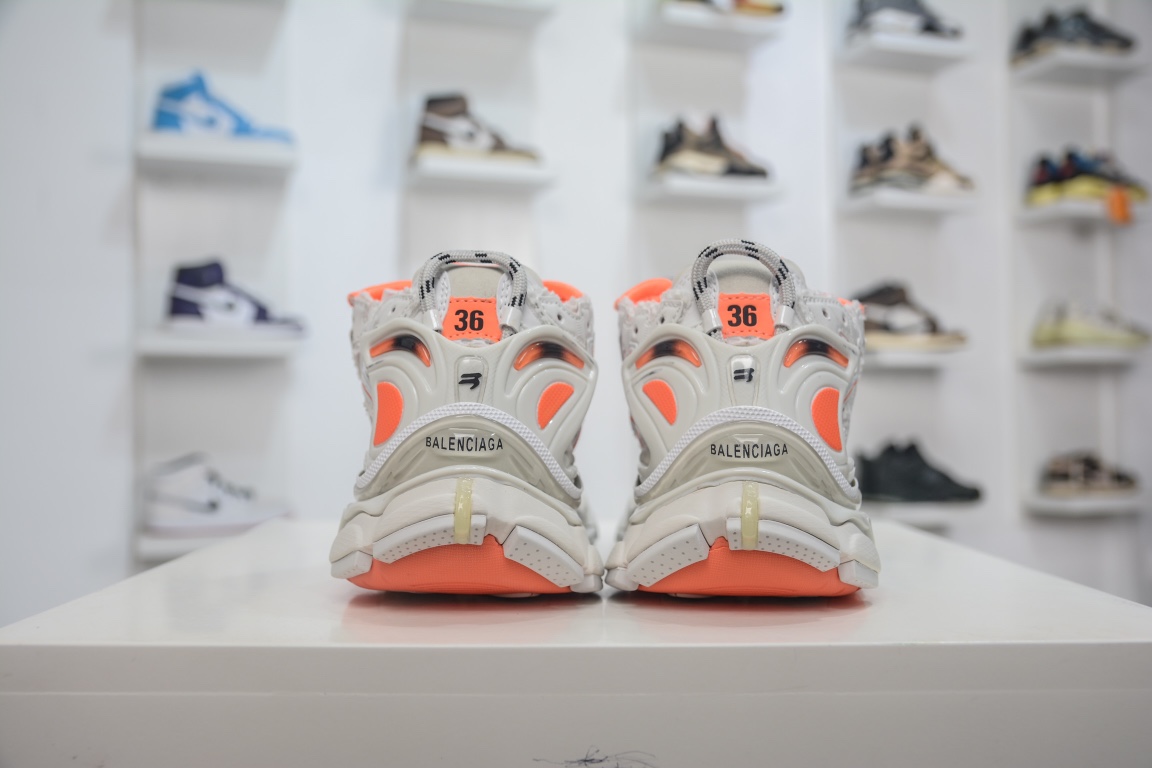 Balenciaga Runner Trainer in White Orange、mysite、Cacoeks
